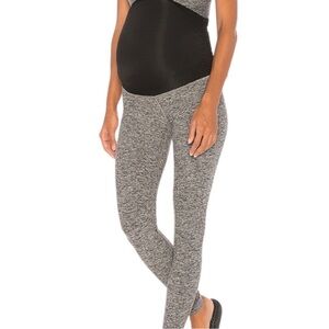 Beyond the Bump, grey space dye leggings, Size Large . With surprise shirt